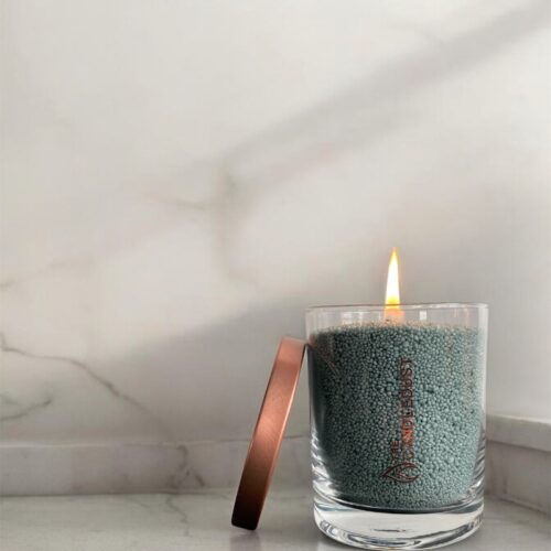 Unscented Powder Candle in Glass - Emerald 160g