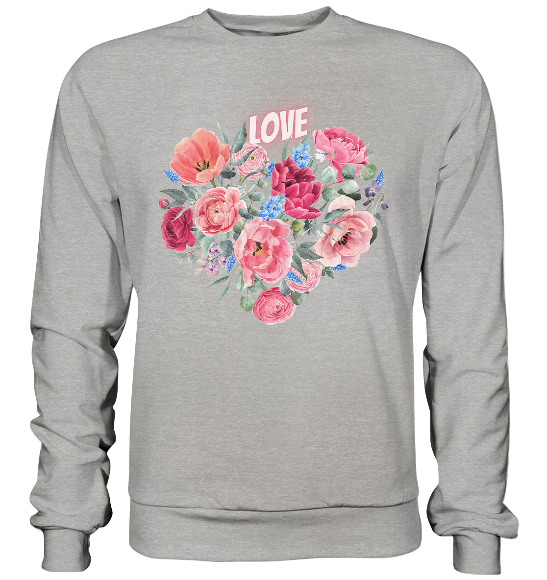 Blumen Herz - Basic Sweatshirt