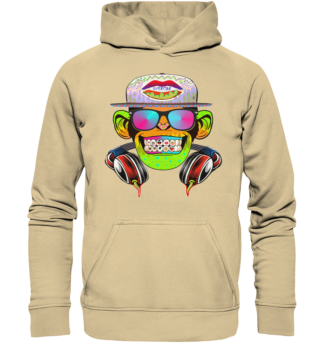 DJ MONKEY STAR  - Basic Unisex Hoodie